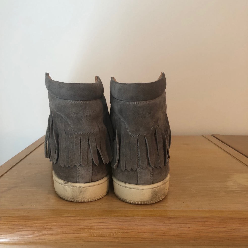 Saint Laurent Gray Fringe Men’s Sneaker - Picture 5 of 5